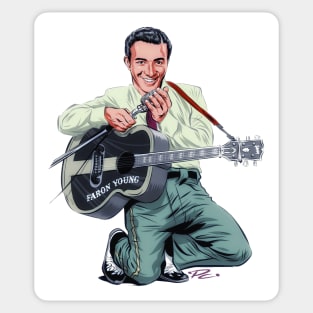 Faron Young - An illustration by Paul Cemmick Sticker